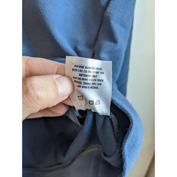 Everyday Active Men's Long Sleeve Blue Hooded Blended Fiber Hoodie Size S - Picture 5 of 5